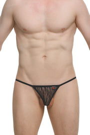 Micro G-String Lace Savane Black